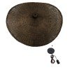 GLOBOSTAR® CUBA 01722 Boho Κρεμαστό Φωτιστικό Οροφής με Ντουί 1 x E27 AC 220-240V IP20 - Καφέ - Μ63 x Π63 x Υ32cm