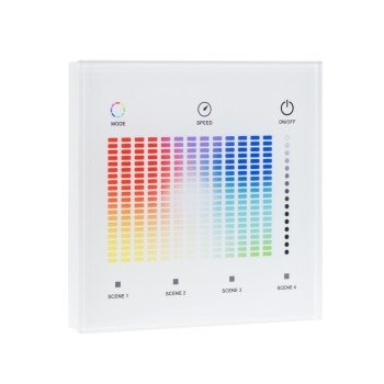 GloboStar® 73152 T13-S SKYDANCE Ασύρματο DMX512 Επιτοίχιο Χειριστήριο RF 2.4Ghz 1 Group για όλα τα SKYDANCE DMX512 Controller AC 100-240V Max 0.1A - IP20 Μ8.5 x Μ8.5 x Π8.5 x Υ3.5cm - 5 Χρόνια Εγγύηση