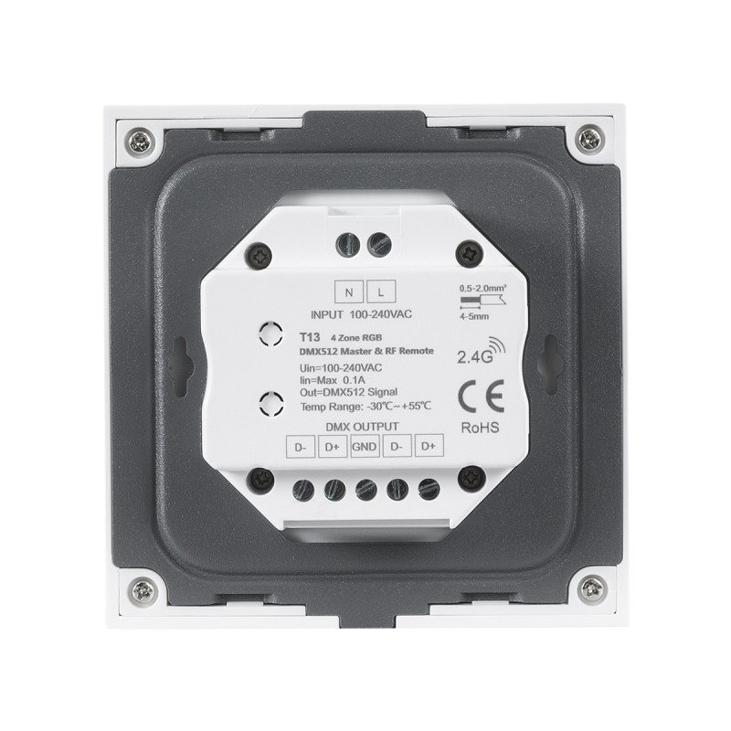 GloboStar® 73161 T13 SKYDANCE Ασύρματο DMX512 Επιτοίχιο Χειριστήριο RF 2.4Ghz 4 Group για όλα τα SKYDANCE DMX512 Controller AC 100-240V Max 0.1A - IP20 Μ8.5 x Π8.5 x Υ3.5cm - 5 Χρόνια Εγγύηση GloboStar® 73161 T13 SKYDANCE Ασύρματο DMX512 Επιτοίχιο Χειριστήριο RF 2.4Ghz 4 Group για όλα τα SKYDANCE DMX512 Controller AC 100-240V Max 0.1A - IP20 Μ8.5 x Π8.5 x Υ3.5cm - 5 Χρόνια Εγγύηση