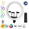 GloboStar® 75805 Professional Digital Ring Light Φ46cm LED SMD 70W 7000lm 180° AC 230V με Καλώδιο Τροφοδοσίας Πρίζας - Ασύρματο Χειριστήριο RF 2.4Ghz Εναλλαγής Χρωμάτων & 3 Βάσεις Τηλεφώνου - Πολύχρωμο RGBW+WW Dimmable GloboStar® 75805 Professional Digital Ring Light Φ46cm LED SMD 70W 7000lm 180° AC 230V με Καλώδιο Τροφοδοσίας Πρίζας - Ασύρματο Χειριστήριο RF 2.4Ghz Εναλλαγής Χρωμάτων & 3 Βάσεις Τηλεφώνου - Πολύχρωμο RGBW+WW Dimmable