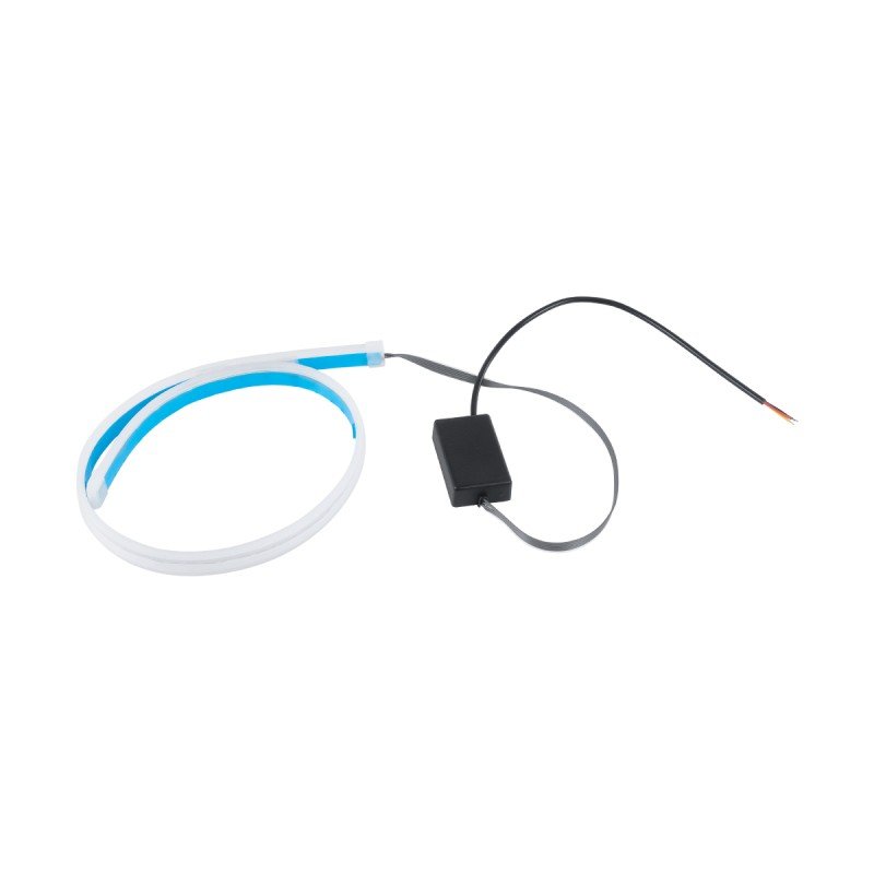 GLOBOSTAR® DRL 81730 Φώτα Ημέρας DRL & Φλας LED 12W/24W 1050lm/2100lm 200° DC 24-30V Αδιάβροχο IP65 Ψυχρό Λευκό 6000K & Πορτοκαλί - Μ60 x Π1.5 x Υ0.5cm - Πακέτο 2 Τεμαχίων - 1 Χρόνο Εγγύηση