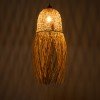 GLOBOSTAR® MANILA 01713 Boho Κρεμαστό Φωτιστικό Οροφής με Ντουί 1 x E27 AC 220-240V IP20 - Μπεζ - Μ25 x Π25 x Υ60cm