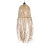 GLOBOSTAR® MANILA 01713 Boho Κρεμαστό Φωτιστικό Οροφής με Ντουί 1 x E27 AC 220-240V IP20 - Μπεζ - Μ25 x Π25 x Υ60cm