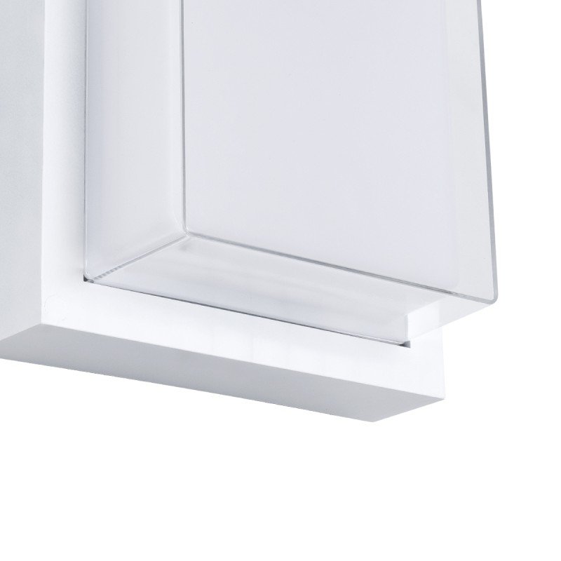 GLOBOSTAR® NEXUS 60769 Μοντέρνο Φωτιστικό Τοίχου - Απλίκα LED 10W 1050lm 120° AC 220-240V Αδιάβροχο IP65 Φυσικό Λευκό 4500K - Bridgelux SMD Chip - Λευκό Ματ - Μ17 x Π17 x Υ9cm - 3 Χρόνια Εγγύηση