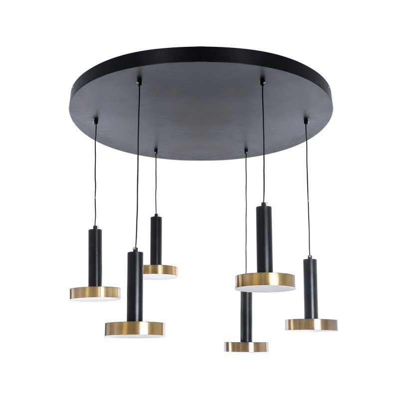 GLOBOSTAR® ZANE 60935 Μοντέρνο Κρεμαστό Φωτιστικό Οροφής LED 100W 11200lm 120° AC 220-240V IP20 Ρυθμιζόμενο Λευκό CCT με Χειριστήριο από 2700K έως 6000K Dimmable - Lumileds SMD Chip - Μαύρο Ματ & Χρυσό - Μ80 x Π80 x Υ20cm - 3 Χρόνια Εγγύηση GLOBOSTAR® ZANE 60935 Μοντέρνο Κρεμαστό Φωτιστικό Οροφής LED 100W 11200lm 120° AC 220-240V IP20 Ρυθμιζόμενο Λευκό CCT με Χειριστήριο από 2700K έως 6000K Dimmable - Lumileds SMD Chip - Μαύρο Ματ & Χρυσό - Μ80 x Π80 x Υ20cm - 3 Χρόνια Εγγύηση