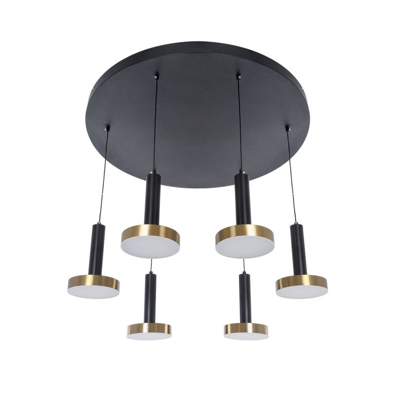 GLOBOSTAR® ZANE 60935 Μοντέρνο Κρεμαστό Φωτιστικό Οροφής LED 100W 11200lm 120° AC 220-240V IP20 Ρυθμιζόμενο Λευκό CCT με Χειριστήριο από 2700K έως 6000K Dimmable - Lumileds SMD Chip - Μαύρο Ματ & Χρυσό - Μ80 x Π80 x Υ20cm - 3 Χρόνια Εγγύηση GLOBOSTAR® ZANE 60935 Μοντέρνο Κρεμαστό Φωτιστικό Οροφής LED 100W 11200lm 120° AC 220-240V IP20 Ρυθμιζόμενο Λευκό CCT με Χειριστήριο από 2700K έως 6000K Dimmable - Lumileds SMD Chip - Μαύρο Ματ & Χρυσό - Μ80 x Π80 x Υ20cm - 3 Χρόνια Εγγύηση