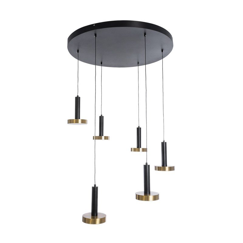 GLOBOSTAR® ZANE 60935 Μοντέρνο Κρεμαστό Φωτιστικό Οροφής LED 100W 11200lm 120° AC 220-240V IP20 Ρυθμιζόμενο Λευκό CCT με Χειριστήριο από 2700K έως 6000K Dimmable - Lumileds SMD Chip - Μαύρο Ματ & Χρυσό - Μ80 x Π80 x Υ20cm - 3 Χρόνια Εγγύηση GLOBOSTAR® ZANE 60935 Μοντέρνο Κρεμαστό Φωτιστικό Οροφής LED 100W 11200lm 120° AC 220-240V IP20 Ρυθμιζόμενο Λευκό CCT με Χειριστήριο από 2700K έως 6000K Dimmable - Lumileds SMD Chip - Μαύρο Ματ & Χρυσό - Μ80 x Π80 x Υ20cm - 3 Χρόνια Εγγύηση
