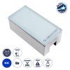 GLOBOSTAR® CYBOLITHOS 60952 Χωνευτό Αρχιτεκτονικο Φωτιστικό Σποτ Δαπέδου LED 4W 340lm 120° DC 24V Αδιάβροχο IP68 IK06 Μπλε Dimmable - Bridgelux SMD Chip - Γαλακτερό Tempered Glass & Ανοξείδωτο Ατσάλι SS316 - Μ20 x Π10x Υ8cm / Q20 x 10cm - 3 Χρόνια Εγγ
