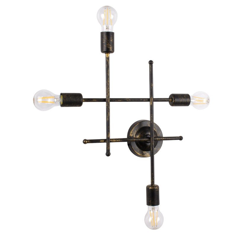 GLOBOSTAR® PIPING 00663 Vintage Φωτιστικό Τοίχου - Απλίκα με Ντουί 4 x E27 AC 220-240V IP20 - Μπρούτζινο - Μ40 x Π9 x Υ52cm GLOBOSTAR® PIPING 00663 Vintage Φωτιστικό Τοίχου - Απλίκα με Ντουί 4 x E27 AC 220-240V IP20 - Μπρούτζινο - Μ40 x Π9 x Υ52cm