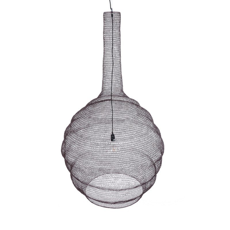 GLOBOSTAR® KENTUCKY 01887 Vintage Κρεμαστό Φωτιστικό Οροφής με Ντουί 1 x E27 AC 220-240V IP20 - Καφέ - Μ90 x Π90 x Υ150cm