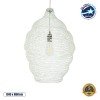GLOBOSTAR® KENTUCKY 01898 Vintage Κρεμαστό Φωτιστικό Οροφής με Ντουί 1 x E27 AC 220-240V IP20 - Λευκό - Μ40 x Π40 x Y60cm