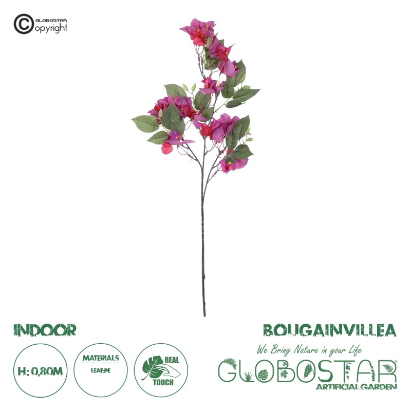 GloboStar® Artificial Garden BOUGAUVILLEA BRANCH 20644 Τεχνητό Διακοσμητικό Κλαδί Μπουκανβίλιας Φουξ Y80cm GloboStar® Artificial Garden BOUGAUVILLEA BRANCH 20644 Τεχνητό Διακοσμητικό Κλαδί Μπουκανβίλιας Φουξ Y80cm