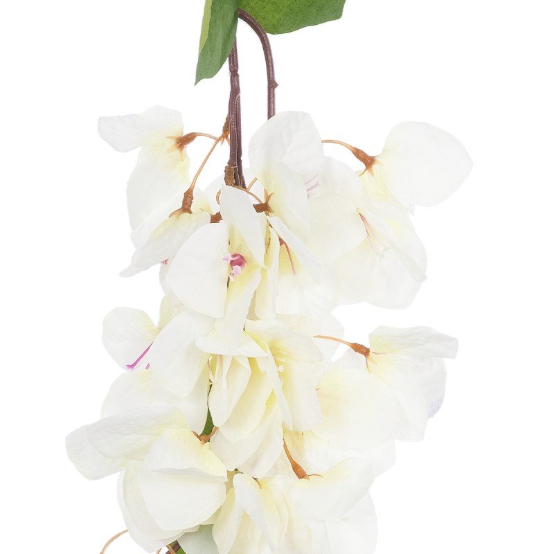 GloboStar® Artificial Garden BOUGAUVILLEA BRANCH 20659 Τεχνητό Διακοσμητικό Κλαδί Μπουκανβίλιας Λευκή Y80cm