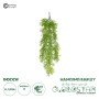 GloboStar® Artificial Garden HANGING BARLEY 20857 Τεχνητό Διακοσμητικό Κρεμαστό Φυτό Κριθάρι Μ26 x Π15 x Υ81cm
