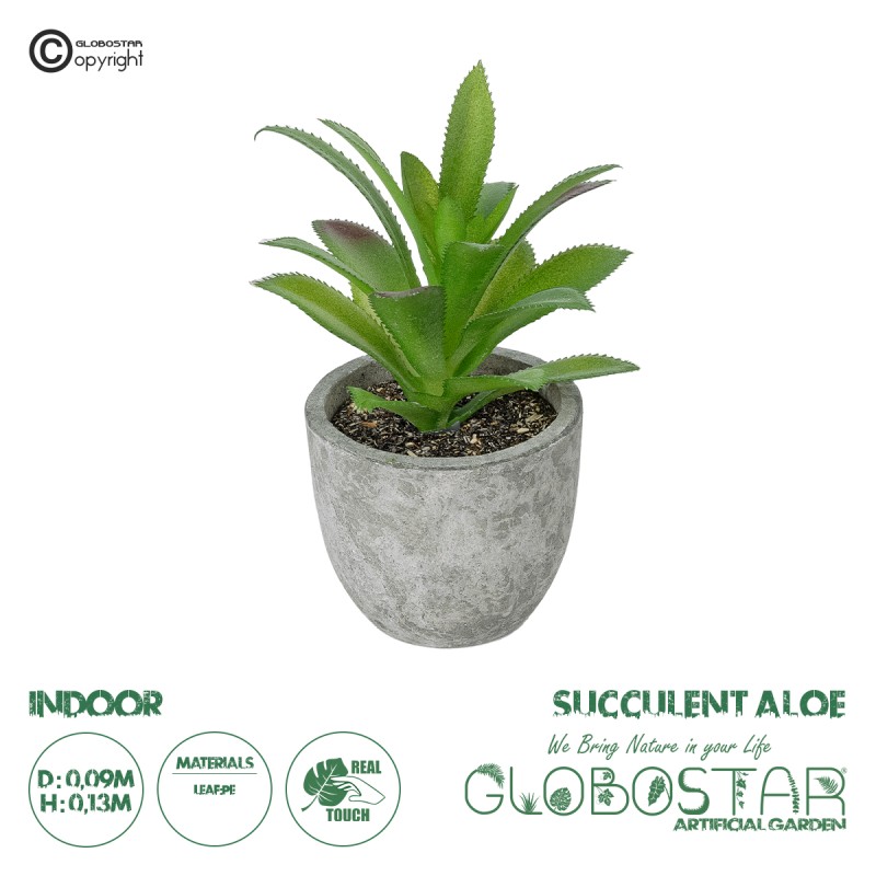 GloboStar® Artificial Garden SUCCULENT ALOE POTTED PLANT 21012 Διακοσμητικό Φυτό Αλόη Φ9 x Υ13cm GloboStar® Artificial Garden SUCCULENT ALOE POTTED PLANT 21012 Διακοσμητικό Φυτό Αλόη Φ9 x Υ13cm