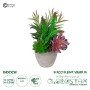 GloboStar® Artificial Garden SUCCULENT VARIUS PLANT POTTED 21039 Διακοσμητικό Φυτό Μίξ Μ17 x Υ20cm