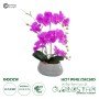 GloboStar® Artificial Garden HOT PINK ORCHID 21119 Διακοσμητικό Φυτό  Έντονο Ροζ Ορχιδέα Υ43cm