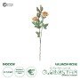 GloboStar® Artificial Garden SALMON ROSE BRANCH 21149 Τεχνητό Διακοσμητικό Κλαδί Σαμπανιζέ Τριαντάφυλλο Y65cm