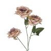 GloboStar® Artificial Garden OLD PINK CLIMBING ROSE BRANCH 21190 Τεχνητό Διακοσμητικό Κλαδί Τριαντάφυλλο Ξεθωριασμένο Ροζ Y66cm