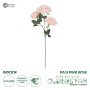 GloboStar® Artificial Garden PALE PINK CLIMBING ROSE BRANCH 21195 Τεχνητό Διακοσμητικό Κλαδί Τριαντάφυλλο απαλό Ροζ Y66cm
