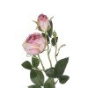 GloboStar® Artificial Garden PINK DAMASK CLIMBING ROSE BRANCH 21199 Τεχνητό Διακοσμητικό Κλαδί Τριαντάφυλλο Ροζ Y55cm