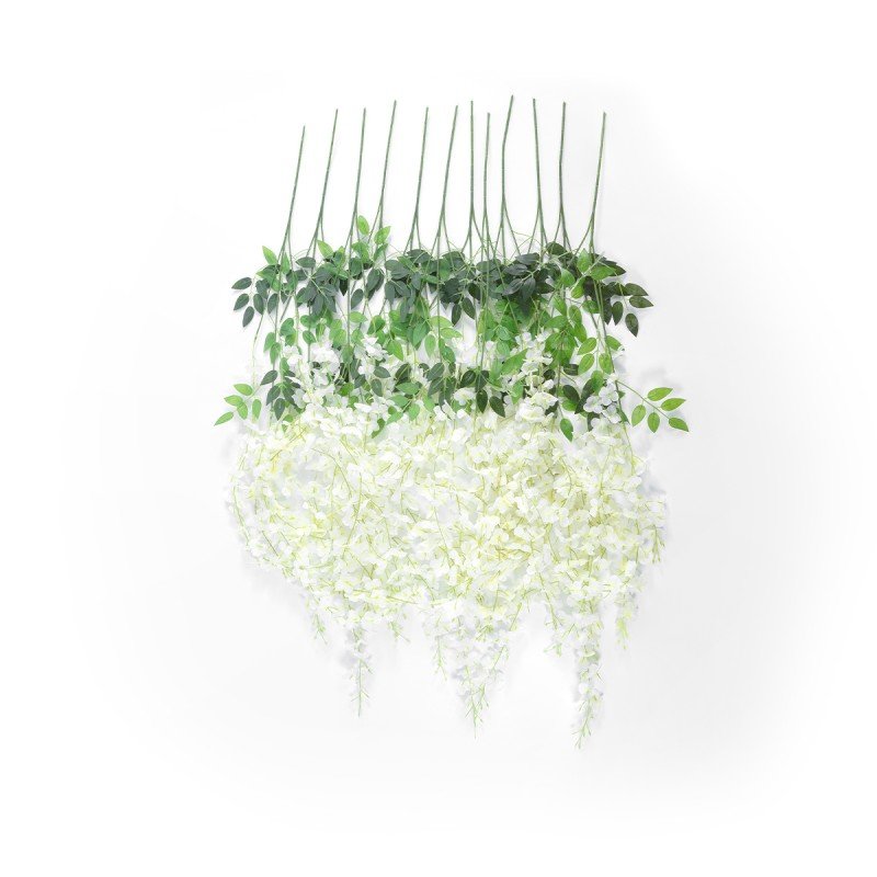 GloboStar® Artificial Garden WHITE WISTERIA FLOWER BRANCH 21513 Σετ 12 Τεχνητά Διακοσμητικά κλαδιά Βιστέριας Λευκό Φ45 x Υ120cm GloboStar® Artificial Garden WHITE WISTERIA FLOWER BRANCH 21513 Σετ 12 Τεχνητά Διακοσμητικά κλαδιά Βιστέριας Λευκό Φ45 x Υ120cm