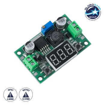 GLOBOSTAR® CONVERTER 73111 Ρυθμιστής Τάσης με Είσοδο από DC 4V έως DC 40V & Έξοδο από DC 1.3V έως DC 37V 1 x 3A Max IP20 - Μ5.5 x Π3.5 x Υ1.2cm - 2 Χρόνια Εγγύηση