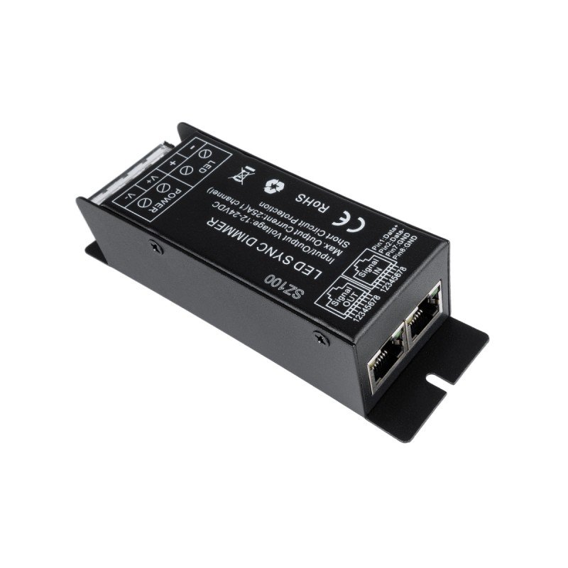 GLOBOSTAR® DIMMERIO 73311 Σετ Dimmer με RF Ασύρματο Χειριστήριο με 1 x 25A 600W Κανάλι DC 12-24V 25A 600W Max IP20 - RF2.4Ghz SYNC - Μ12.7 x Π4 x Υ3.2cm - 2 Χρόνια Εγγύηση