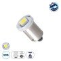 GLOBOSTAR® BA9S-T4W 81282 Λάμπα Ba9S T4W LED 0.12W 12lm 120° DC 12V IP20 Ψυχρό Λευκό 6000K - 1 x Epistar SMD5050 Chip - Μ1.1 x Π1.1 x Υ1.6cm - 1 Χρόνο Εγγύηση