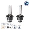 GLOBOSTAR® HID 84024 Λάμπα Xenon D2S/D2C Super Vision Υψηλής Φωτεινότητας +60% CANbus E1 ECER37 55W/110W 5000lm/10000lm 360° DC 12-24V Αδιάβροχο IP65 Φυσικό Λευκό 4300K - Μ3.2 x Π3.2 x Υ7.5cm - Πακέτο 2 Τεμαχίων - 2 Χρόνια Εγγύηση