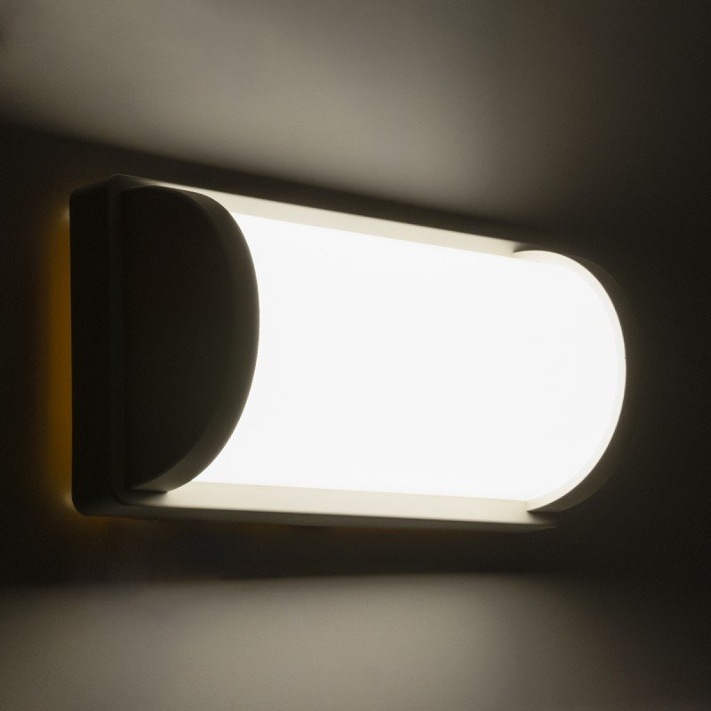 GLOBOSTAR® CELESTIAL 60694 Μοντέρνο Φωτιστικό Τοίχου - Απλίκα LED 15W 1575lm 120° AC 220-240V Αδιάβροχο IP65 Φυσικό Λευκό 4500K - Bridgelux SMD Chip - Λευκό Ματ - Μ26 x Π9 x Υ13.5cm - 3 Χρόνια Εγγύηση