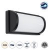 GLOBOSTAR® CELESTIAL 60696 Μοντέρνο Φωτιστικό Τοίχου - Απλίκα LED 15W 1575lm 120° AC 220-240V Αδιάβροχο IP65 Φυσικό Λευκό 4500K - Bridgelux SMD Chip - Μαύρο Ματ - Μ26 x Π9 x Υ13.5cm - 3 Χρόνια Εγγύηση
