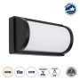 GLOBOSTAR® CELESTIAL 60696 Μοντέρνο Φωτιστικό Τοίχου - Απλίκα LED 15W 1575lm 120° AC 220-240V Αδιάβροχο IP65 Φυσικό Λευκό 4500K - Bridgelux SMD Chip - Μαύρο Ματ - Μ26 x Π9 x Υ13.5cm - 3 Χρόνια Εγγύηση