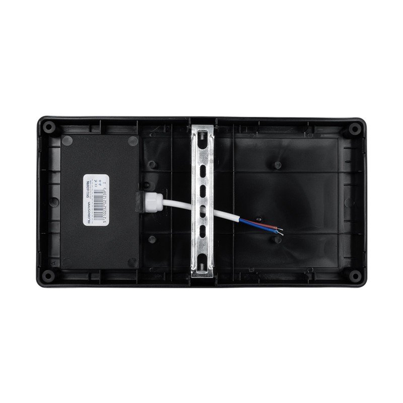 GLOBOSTAR® CELESTIAL 60696 Μοντέρνο Φωτιστικό Τοίχου - Απλίκα LED 15W 1575lm 120° AC 220-240V Αδιάβροχο IP65 Φυσικό Λευκό 4500K - Bridgelux SMD Chip - Μαύρο Ματ - Μ26 x Π9 x Υ13.5cm - 3 Χρόνια Εγγύηση