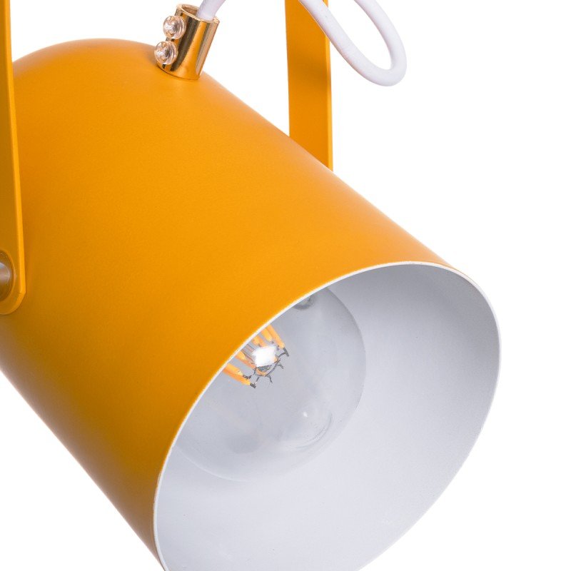GLOBOSTAR® HAZEL 00926 Μοντέρνο Κρεμαστό Φωτιστικό Οροφής με Ντουί 1 x E27 AC 220-240V IP20 - Πορτοκαλί & Χρυσό - Μ12 x Π12 x Υ27cm