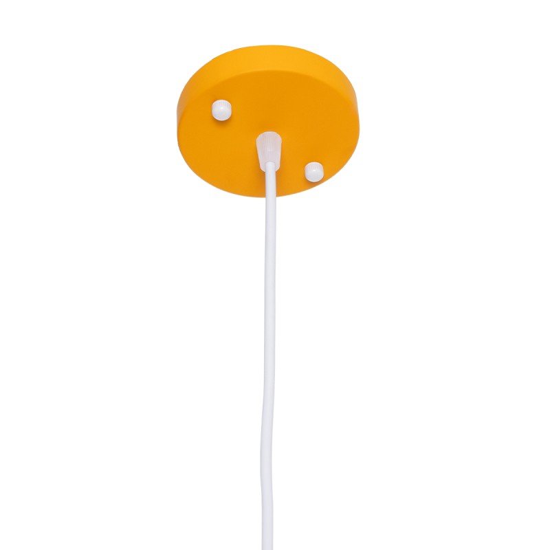 GLOBOSTAR® HAZEL 00926 Μοντέρνο Κρεμαστό Φωτιστικό Οροφής με Ντουί 1 x E27 AC 220-240V IP20 - Πορτοκαλί & Χρυσό - Μ12 x Π12 x Υ27cm