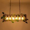 GLOBOSTAR® CLARITY 00963 Vintage Κρεμαστό Φωτιστικό Οροφής με Ντουί 6 x E27 AC 220-240V IP20 - Χάλκινο Εφέ Σκουριάς & Πράσινο - Μ78 x Π25 x Υ22cm