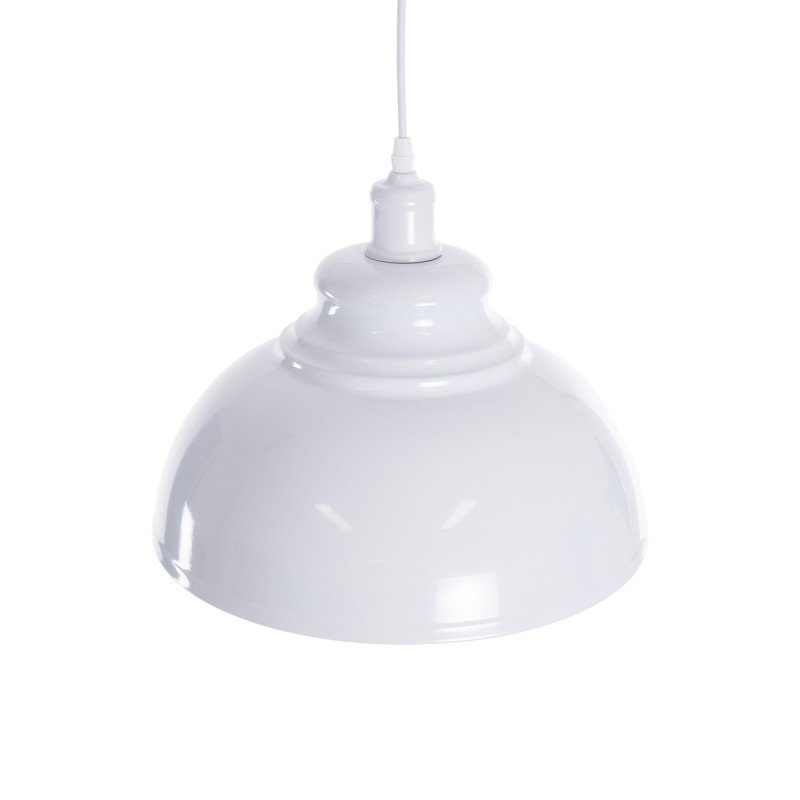 GLOBOSTAR® ANDY 00999 Μοντέρνο Κρεμαστό Φωτιστικό Οροφής με Ντουί 1 x E27 AC 220-240V IP20 - Λευκό & Χρυσό - Μ35 x Π35 x Υ28cm