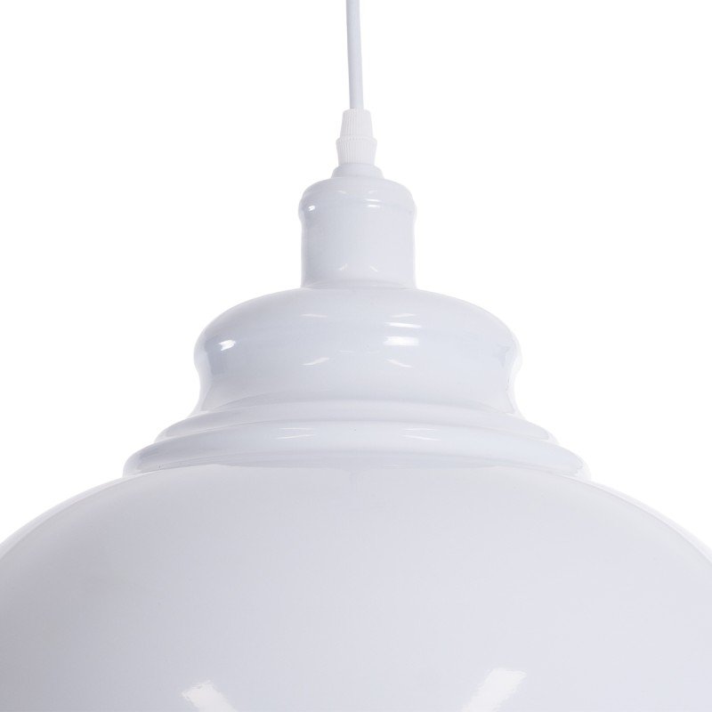 GLOBOSTAR® ANDY 00999 Μοντέρνο Κρεμαστό Φωτιστικό Οροφής με Ντουί 1 x E27 AC 220-240V IP20 - Λευκό & Χρυσό - Μ35 x Π35 x Υ28cm
