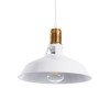 GLOBOSTAR® ANER 01072 Vintage Κρεμαστό Φωτιστικό Οροφής με Ντουί 1 x E27 AC 220-240V IP20 - Λευκό & Χρυσό - Μ27.5 x Π27.5 x Υ19cm