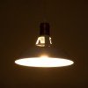 GLOBOSTAR® ANER 01072 Vintage Κρεμαστό Φωτιστικό Οροφής με Ντουί 1 x E27 AC 220-240V IP20 - Λευκό & Χρυσό - Μ27.5 x Π27.5 x Υ19cm