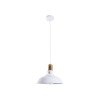 GLOBOSTAR® ANER 01072 Vintage Κρεμαστό Φωτιστικό Οροφής με Ντουί 1 x E27 AC 220-240V IP20 - Λευκό & Χρυσό - Μ27.5 x Π27.5 x Υ19cm