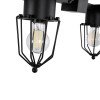 GLOBOSTAR® TORO 01079 Vintage Φωτιστικό Τοίχου - Απλίκα με Ντουί 2 x E27 AC 220-240V IP20 - Μαύρο - Μ44 x Π33 x Υ21cm