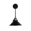 GLOBOSTAR® MAGEOR 01120 Vintage Φωτιστικό Τοίχου - Απλίκα με Ντουί 1 x E27 AC 220-240V IP20 - Μαύρο & Χρυσό - Μ22 x Π30 x Υ40cm