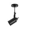 GLOBOSTAR® HOLLYWOOD 01153 Vintage Φωτιστικό Οροφής με Ντουί 1 x E27 AC 220-240V IP20 - Μαύρο - Μ8.5 x Π8.5 x Υ35cm