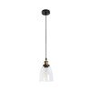 GLOBOSTAR® WICKHAM 01168 Vintage Κρεμαστό Φωτιστικό Οροφής με Ντουί 1 x E27 AC 220-240V IP20 - Χρυσό & Διάφανο - Μ14 x Π14 x Y23cm