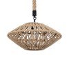 GLOBOSTAR® DOGMA 01187 Boho Κρεμαστό Φωτιστικό Οροφής με Ντουί 1 x E27 AC 220-240V IP20 - Μπεζ - Μ40 x Π40 x Υ20cm