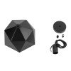 GLOBOSTAR® HEXAGON 01194 Μοντέρνο Κρεμαστό Φωτιστικό Οροφής με Ντουί 1 x E27 AC 220-240V IP20 - Μαύρο & Χρυσό - Μ25 x Π25 x Υ15cm