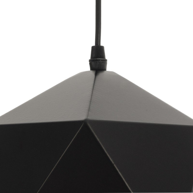 GLOBOSTAR® HEXAGON 01194 Μοντέρνο Κρεμαστό Φωτιστικό Οροφής με Ντουί 1 x E27 AC 220-240V IP20 - Μαύρο & Χρυσό - Μ25 x Π25 x Υ15cm