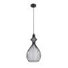 GLOBOSTAR® REA 01197 Μοντέρνο Κρεμαστό Φωτιστικό Οροφής με Ντουί 1 x E27 AC 220-240V IP20 - Μαύρο & Λευκό - Μ21 x Π21 x Υ40cm